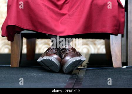 Seine Heiligkeit der 14. Dalai Lama veranstaltet im Rahmen eines elftägigen Besuchs nach Australien (6.-16. Juni) eine Pressekonferenz in Sydney. Sheraton Wentworth Hotel, Sydney, Australien. 14.06.07. Stockfoto