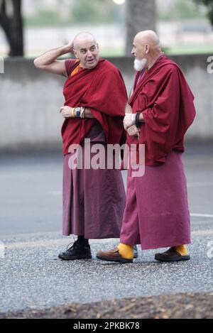 Atmosphäre seine Heiligkeit die 14. von Dalai Lama erlernten „Stadien der Meditation“, die ab dem 11-14. Juni auf dem Sydney Showground im Sydney Olympic Park über vier Tage in Sydney abgehalten werden. Sydney, Australien. 11.06.08. Stockfoto