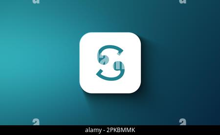 Agadir, Marokko - April 2023: Scribd-Logo im abgestuften Hintergrund Stockfoto