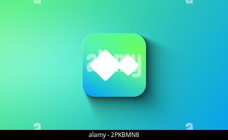 Agadir, Marokko - April 2023: Tarteel Logo in einem abgestuften Hintergrund Stockfoto