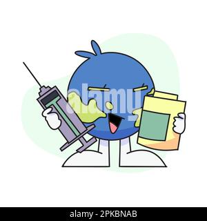 Weltgesundheitstag Konzept Vektor Illustration. 7. April Welt Globus mit Maske Gesundheitskonzept Hintergrund. Weltgesundheitstag Konzept Text Posterdesign w Stock Vektor