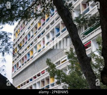 Unité d'habitation, La Cité Radieuse, Marseille, Frankreich Stockfoto