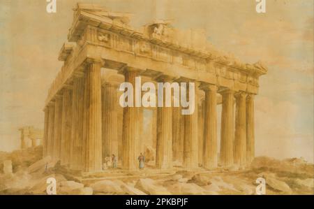 Der Parthenon aus dem Nordwesten 1802 von Giovanni Battista Lusieri Stockfoto