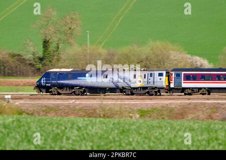 Battle of Britain Memorial Flugbahn Lokomotive auf Geschwindigkeit Stockfoto