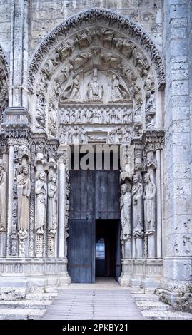 Westeingang, Kathedrale von Chartres, Frankreich Stockfoto