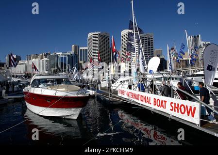 40. Sydney International Boat Show im Darling Harbour in Sydney, Australien, am 7. August 2007. Stockfoto