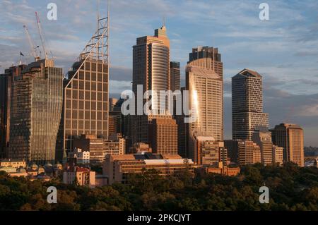 Östliche Skyline von Sydney CBD, New South Wales, Australien Stockfoto