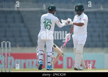 Am vierten Tag des alleinigen Testspiels zwischen Bangladesch und Irland im Sher-e-Bangla National Cricket Stadium, Mirpur, Dhaka, Bangladesch. Stockfoto