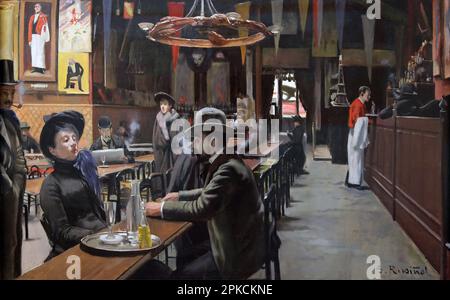 Café des Incohérents Montmartre in Paris (c.1889-1890) von Santiago Rusiñol (1861-1931) spanischer Maler und Dramatiker. Stockfoto