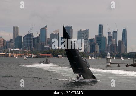 Segeln im Hafen von Sydney, NSW. Australien Stockfoto