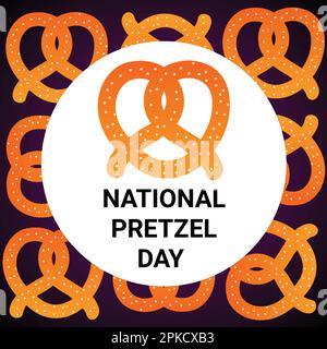 Nationaler Brezeltag. Vektordarstellung eines Banners oder Posters zur Feier des Nationalbrezeltages. Stock Vektor