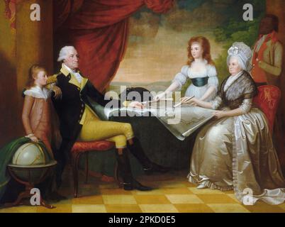 Die Washington-Familie von 1789 bis 1796 von Edward Savage Stockfoto