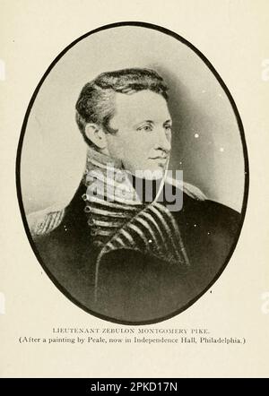 Leutnant Zebulon Montgomery Pike [Zebulon Montgomery Pike (5. Januar 1779 bis 27. April 1813) war ein amerikanischer Brigadegeneral und Entdecker, nach dem Pikes Peak in Colorado benannt wurde. Als US-amerikanischer Staatsangehöriger Armeeoffizier, er leitete zwei Expeditionen unter der Aufsicht von Präsident Thomas Jefferson durch das Louisiana Purchase Territorium, die erste in den Jahren 1805 bis 1806, um den oberen nördlichen Bereich des Mississippi zu erforschen. Und dann zwischen 1806 und 1807 Uhr erkunden Sie den Südwesten bis zu den Rändern der nördlichen spanischen Kolonialsiedlungen von New Mexico und Texas. Pikes Expeditionen fielen mit anderen Jeffersonian Expeditio zusammen Stockfoto