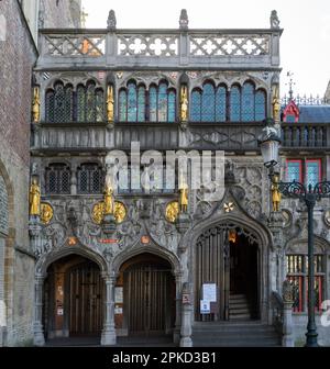 Die Basilika des Heiligen Blutes in Marktplatz Brügge-Westflandern-Belgien Stockfoto