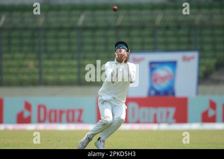 Commins nimmt den Fang von Tamim Iqbal Khan (ungesehen) am vierten Tag des alleinigen Testspiels zwischen Bangladesch und Irland in Sher-e-Bangla Nat Stockfoto