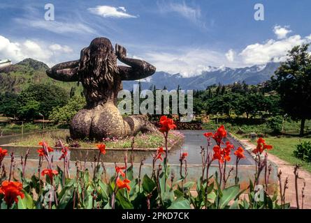 Yakshi-Statue im Malampuzha-Garten in der Nähe von Palakkad Palghat, Kerala, Südindien, Indien, Asien Stockfoto