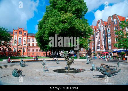 Ziegelhäuser, Kroepelinstraße, Hansestadt, Rostock, Mecklenburg-Vorpommern, Deutschland Stockfoto