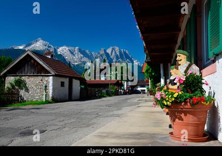 Historisch, Zugspitze Group, Zugspitze, Oberbayern, Garmisch-Partenkirchen, Deutschland Stockfoto