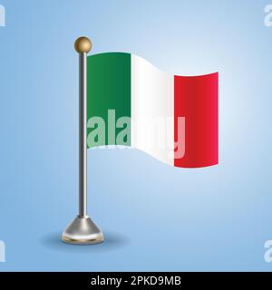 Tafel-Flagge Italiens. Nationales Symbol, Vektordarstellung Stock Vektor