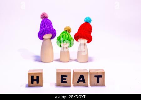 Menschen auf der ganzen Welt müssen die schwierige Entscheidung treffen, ihre Häuser/Geschäfte zu heizen oder zu essen. Stockfoto