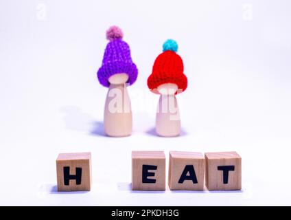 Menschen auf der ganzen Welt müssen die schwierige Entscheidung treffen, ihre Häuser/Geschäfte zu heizen oder zu essen. Stockfoto