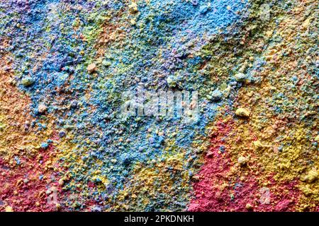 Abstrakter Hintergrund aus farbigem Sand Stockfoto