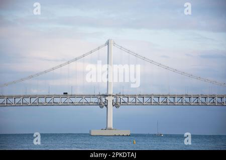 Gwangandaegyo Hängebrücke oder Diamond Brücke und Landschaftsmeer für koreaner Reisende besuchen Gwangalli und Gwangan Sandstrand Stockfoto