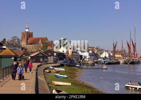 Maldon Promenade Park, Essex, England, Großbritannien - Frühjahr 2023 Stockfoto