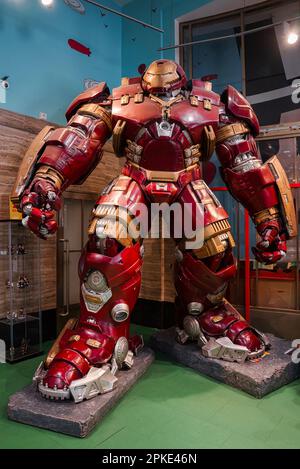 Hulk Buster Iron man Kostüm bei Madame Tussauds Stockfoto