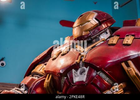 Hulk Buster Iron man Kostüm bei Madame Tussauds Stockfoto