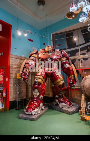 Hulk Buster Iron man Kostüm bei Madame Tussauds Stockfoto