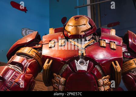 Hulk Buster Iron man Kostüm bei Madame Tussauds Stockfoto