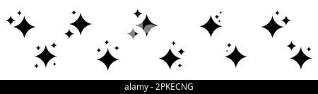 Funkelnde Sternensymbole. Glänzende Ikonen. Sterne funkeln Vektor Stock Vektor