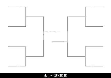 Tabellendiagramm der besten 8 Teams des Turniers Stock Vektor