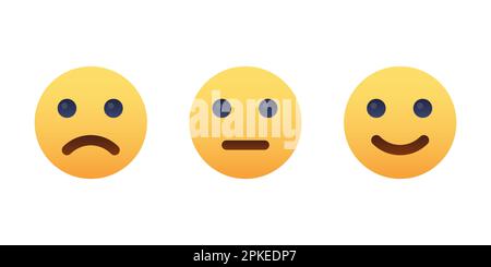 Smile Face Symbolsatz. Andere Emotionen Stock Vektor