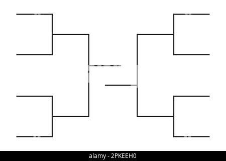 Tabellendiagramm der besten 8 Teams des Turniers Stock Vektor