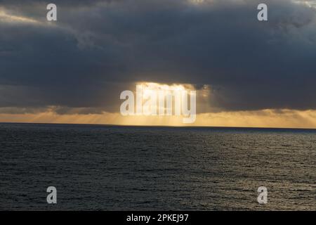 Sonnenuntergang in Eggum Naturreservat, Vestvågøya, Lofoten, Norwegen Stockfoto