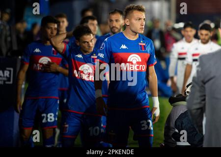 Tigre, Argentinien. 06. April 2023. Mateo Retegui von Tigre während des Copa CONMEBOL Sudamericana 2023-Spiels der Gruppe D zwischen Tigre und Sao Paulo im Jose Jose Dellagiovanna Stadion. (Endstand: Tigre 0 -2 Sao Paulo) Kredit: SOPA Images Limited/Alamy Live News Stockfoto