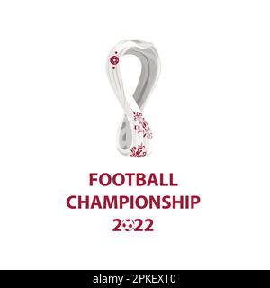 Football Championship 2022 Fußball Katar Stock Vektor