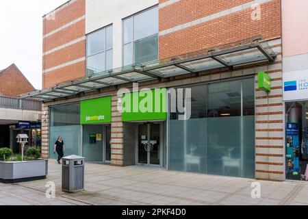 Das Gelände von Job Centre Plus in der Broad Street, King's Lynn. Stockfoto