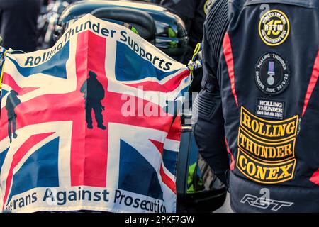 London, Großbritannien. 07. April 2023. Das ehemalige Mitglied der Parachute Regimentis, der einzige Soldat, der wegen Mordes im Zusammenhang mit den 1972 Morden in Derry verfolgt wurde. Paul Quezada-Neiman/Alamy Live News Kredit: Paul Quezada-Neiman/Alamy Live News Stockfoto