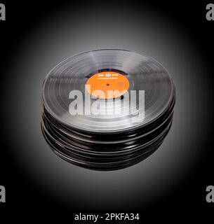 Alte Vinyl-Schallplatten Stockfoto