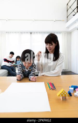 Junge, Zeichnung Stockfoto