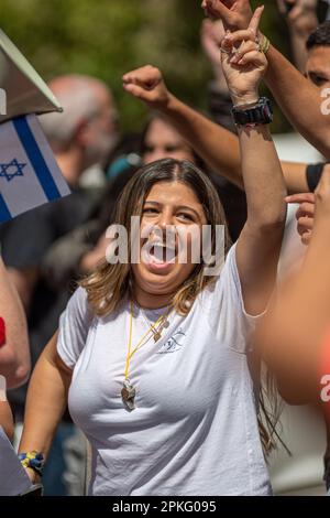 Zivile Proteste in der Stadt Rehovot Israel gegen den geplanten Wechsel der israelischen Regierung zum Obersten Gerichtshof Stockfoto