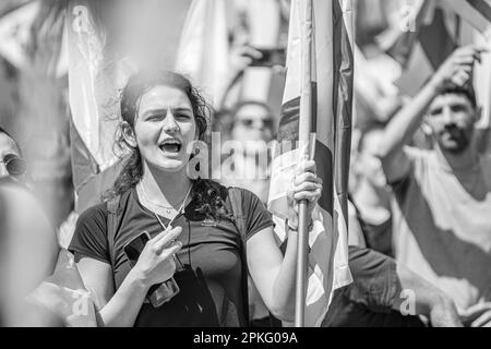 Zivile Proteste in der Stadt Rehovot Israel gegen den geplanten Wechsel der israelischen Regierung zum Obersten Gerichtshof Stockfoto