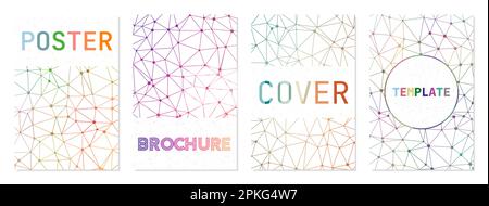 Satz abstrakter moderner Cover. Kann als Cover, Banner, Flyer, Poster, Visitenkarte, oder Broschüre. Fantastische Kollektion mit geometrischem Hintergrund. Stock Vektor