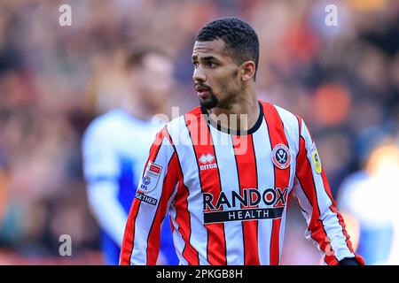 Sheffield, Großbritannien. 07. April 2023. Illiman Ndiaye #29 von Sheffield United während des Sky Bet Championship-Spiels Sheffield United vs Wigan Athletic in Bramall Lane, Sheffield, Großbritannien, 7. April 2023 (Foto von Conor Molloy/News Images) in Sheffield, Großbritannien, am 4./7. April 2023. (Foto: Conor Molloy/News Images/Sipa USA) Guthaben: SIPA USA/Alamy Live News Stockfoto