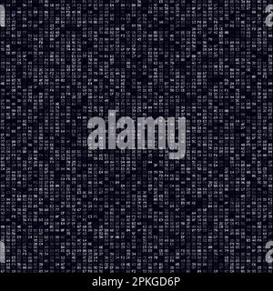 Digitaler Hintergrund. Hintergrund mit weißen ausgefüllten Hexadezimalpaaren. Nahtloses Muster in großer Größe. Illustration des kühlen Vektors. Stock Vektor