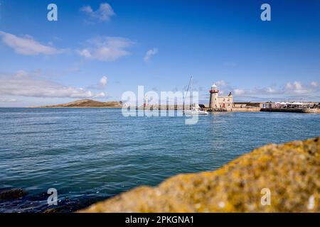 Wie Geht'S Dem Leuchtturm? co Dublin Panorama des Howth Leuchtturms in der Grafschaft Dublin Irland Stockfoto