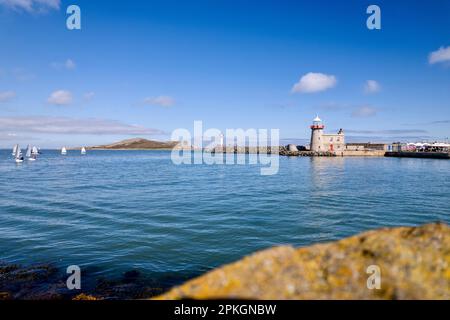 Wie Geht'S Dem Leuchtturm? co Dublin Panorama des Howth Leuchtturms in der Grafschaft Dublin Irland Stockfoto